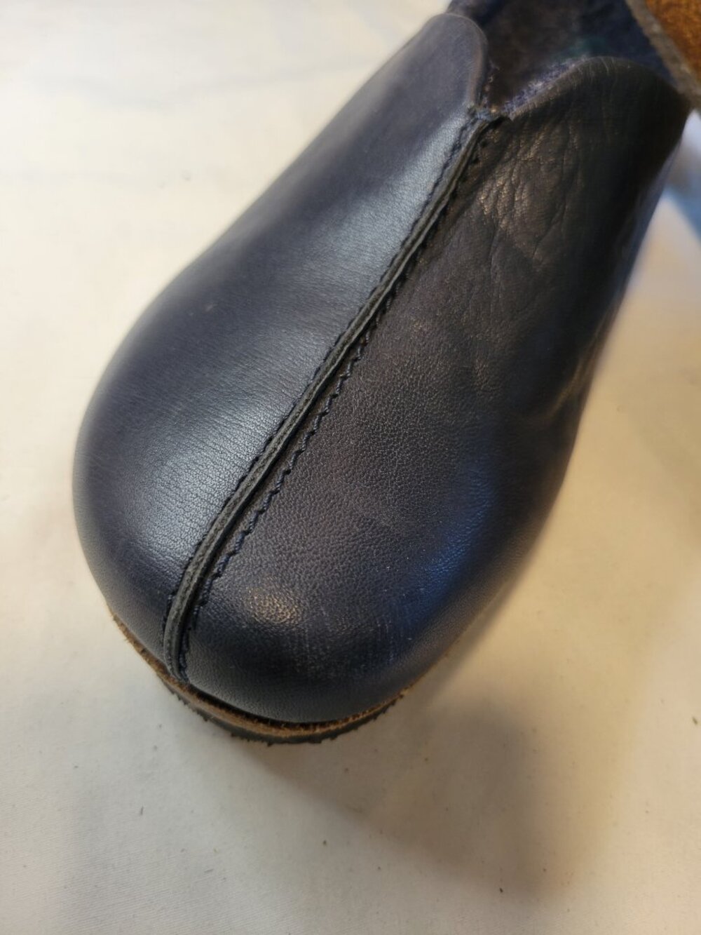 Stegmann Maria Navy Leather Mules Clogs Comfort Shoes Made in Portugal 8 - Picture 2 of 9